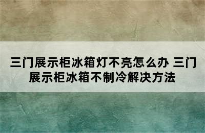 三门展示柜冰箱灯不亮怎么办 三门展示柜冰箱不制冷解决方法